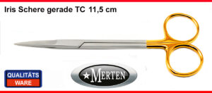 Iris Schere - gerade  Version -  Fadenschere TC Hartmetall 11,5 cm