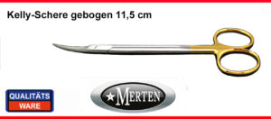 Kelly Schere gebogen -  11,5 cm - Hartmetall TC - PERMA-CUT