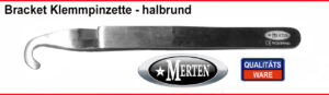 Klemmpinzette für Brackets - Bracket Pinzette - gebogen  - 14 cm Edelstahl