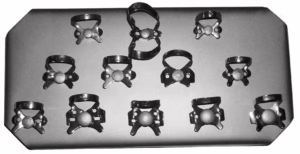 12 Kofferdam Klammern im SET 3 - Seidenmatt - Kofferdamklammern Rubber Dam Clamp