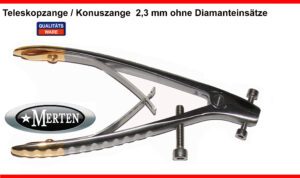 Teleskopzange / Konuszange Flipper Schaft Zahntechnik 2,3mm Teleskopkronenzange