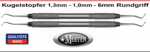 2 x Kugelstopfer 1,0 mm +  1,3 mm
