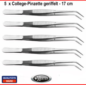 5  x London College Pinzette  geriffelt - Pinzetten