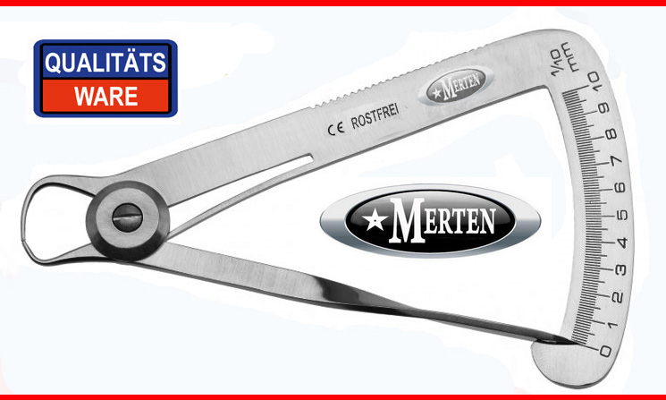 Messzirkel Iwanson - METALL -  Tasterzirkel Edelstahl - Zahntechnik  Dental