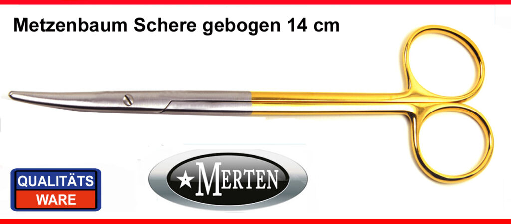 Metzenbaum Schere -   14 cm gebogen  TC Hartmetall - PERMA-CUT
