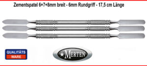 Mischspatel  Zementspatel Anmischspatel   7+8+9 mm Zahnmedizin Künstlerspatel