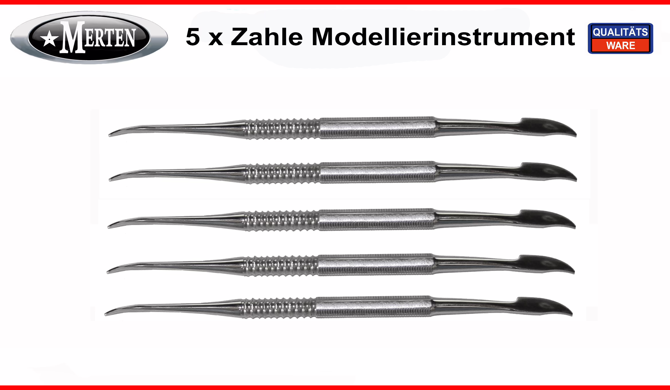 5 x Modellierinstrument Zahle Zahntechnik Wachsmesser 12,5 cm