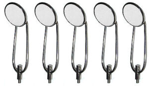 5  Mundspiegel   -5-  Plan Wangenabhalter   Rhodium - Front Surface