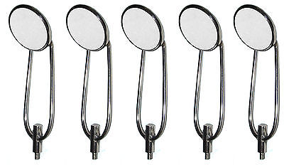 5  Mundspiegel   -5-  Plan Wangenabhalter   Rhodium - Front Surface