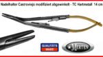 Nadelhalter  Castroviejo Mikro  TC Hartmetall -  14 cm - abgewinkelt modifiziert
