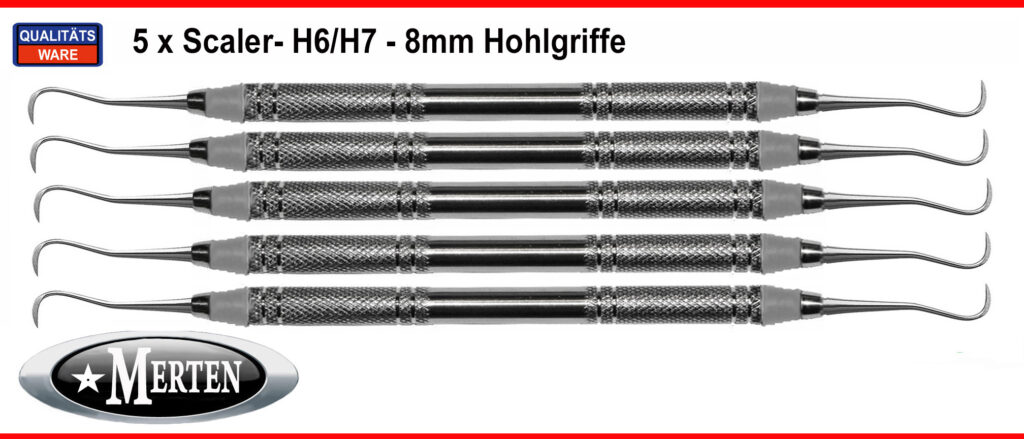 5 x Scaler H6/H7  -   8 mm Hohlgriffe - extra leicht