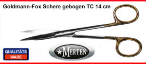 Schere Goldmann-Fox 13 cm gebogen  - TC Hartmetall /  PERMA-CUT