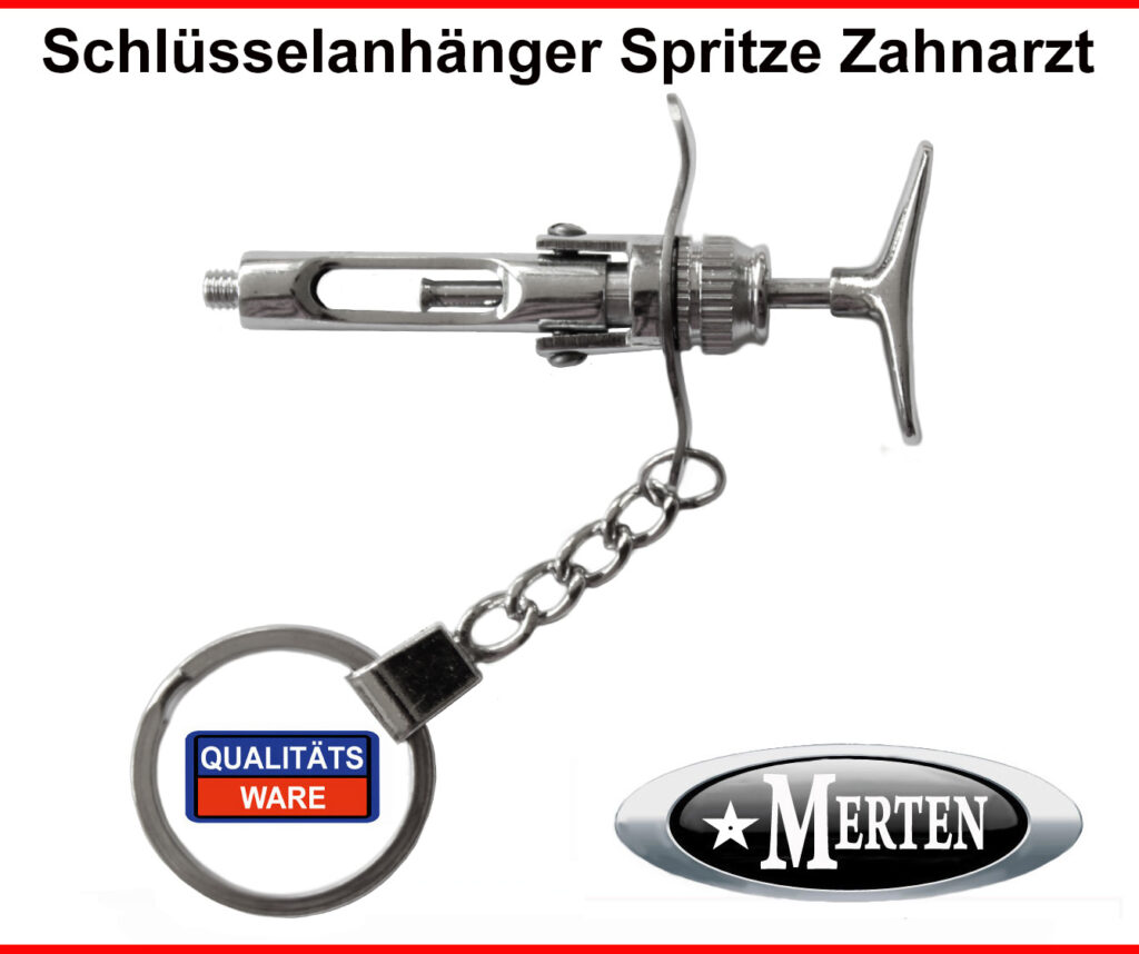 Schlüsselanhänger Spritze -  Zahnarzt  Injektionsspritze - 2 -Zahnarzthelferin