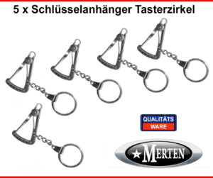 5 Schlüsselanhänger  Tasterzirkel Zahntechnik  Dentallabor Zahntechniker