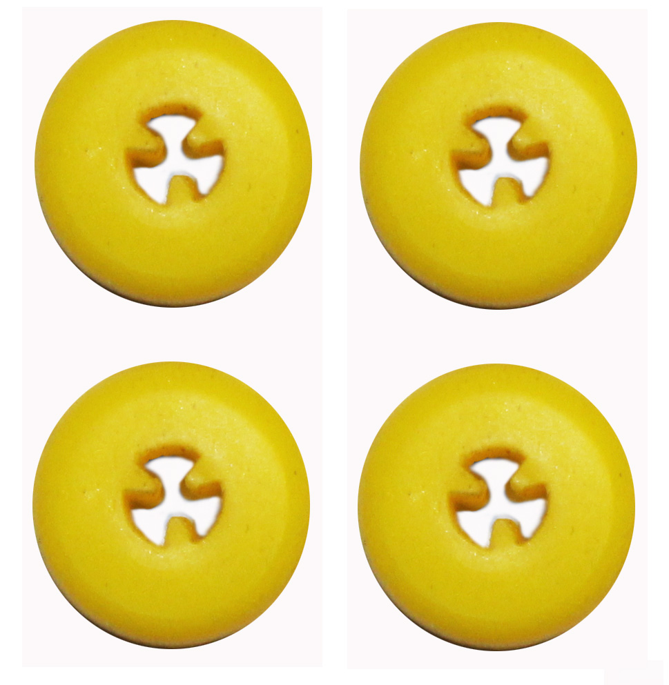 4 Silikon-Einsätze gelb - Halterungen für Bohrer-Tray  - Tray - Bohrerständer