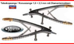 2 x Teleskopkronenzange Konuskronenzange + diamantierte Einsätzen 2,3mm + 1,6 mm