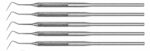5 zahnmedizinische Sonden - feine Spitze -  mit Rundgriff 16 cm lang
