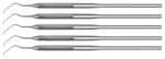 5  zahnmedizinische Sonden  -   Fig. 17 normal - spitz -   Rundgriff 16 cm
