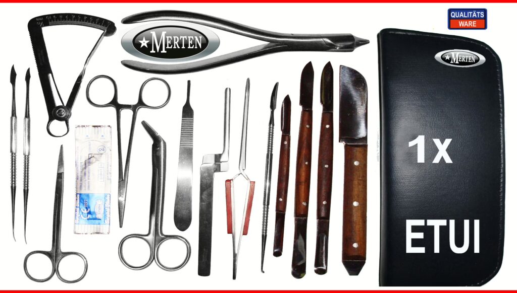 38 Instrumente Zahntechnik mit Konuszange, Wachsmesser-  P.K. Thomas - Spatelset