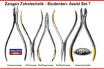5 Zangen Zahntechnik KFO Studenten-Set Hohlkehlzange - Dreifingerzange etc.